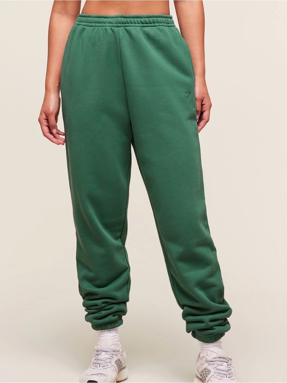 Gymshark Rest Day Sweats Joggers Crocodile Green Marl High Waisted Sweatpants S